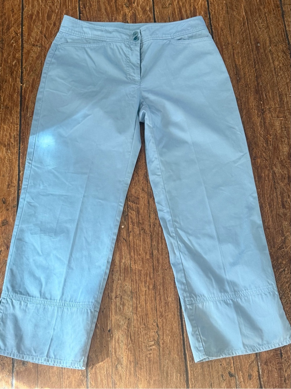 Eileen Fisher Petite Pale Blue Capri Pants NEW NO TAG